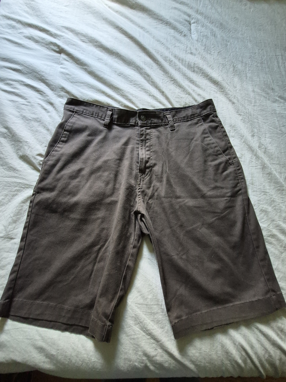 Volcom Men's Dark Brown Flat Front Shorts